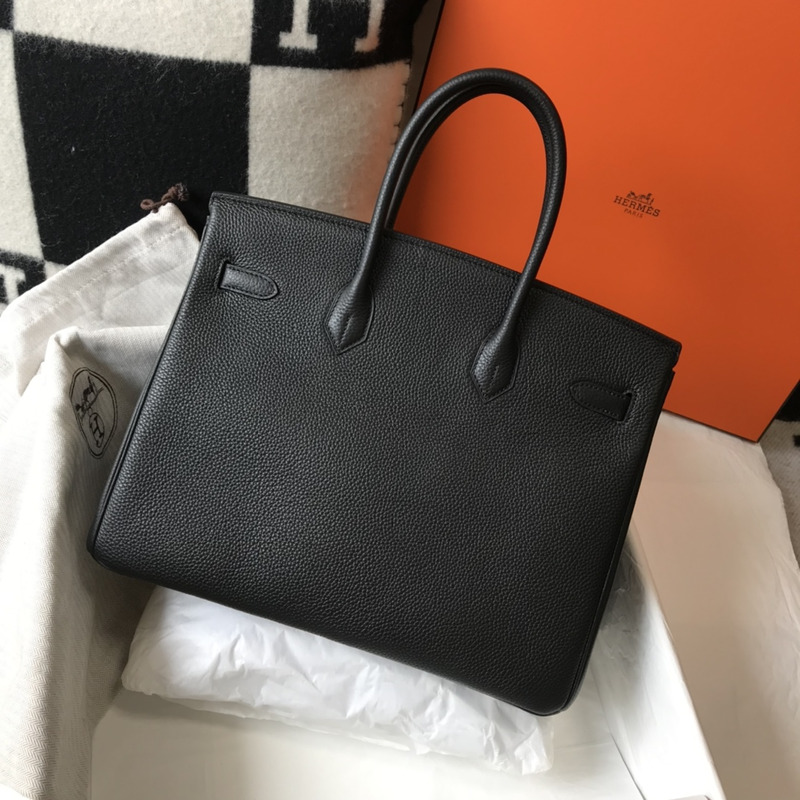 H**mes birkin 35 leather bag black