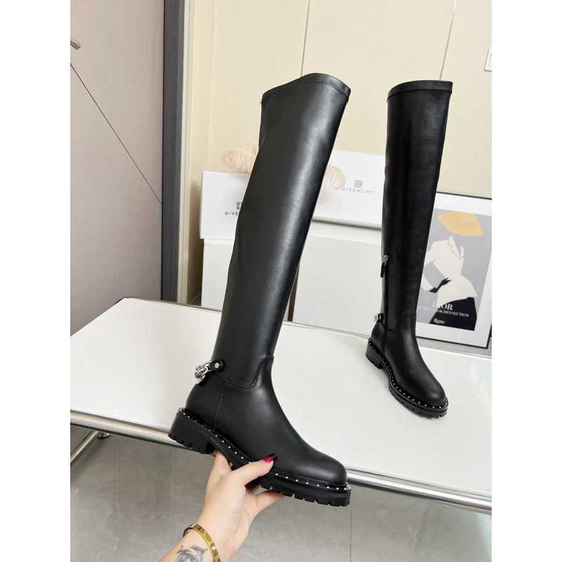 Givenchy Over The Knee Boots Black