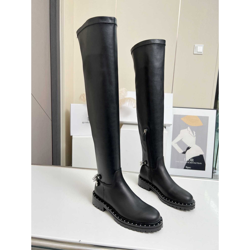 Givenchy Over The Knee Boots Black