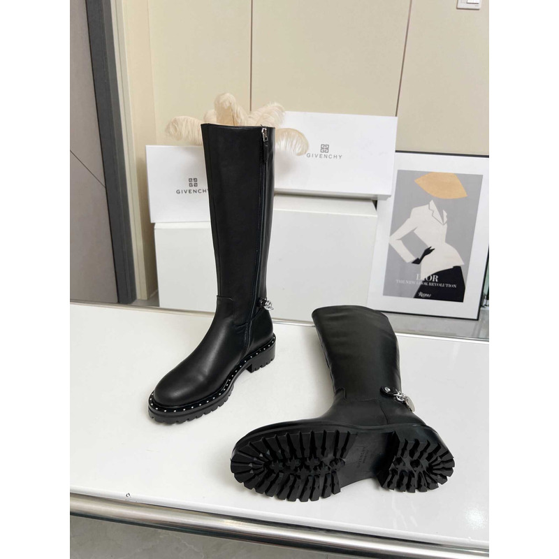 Givenchy Grip Sole Knee Boots Black