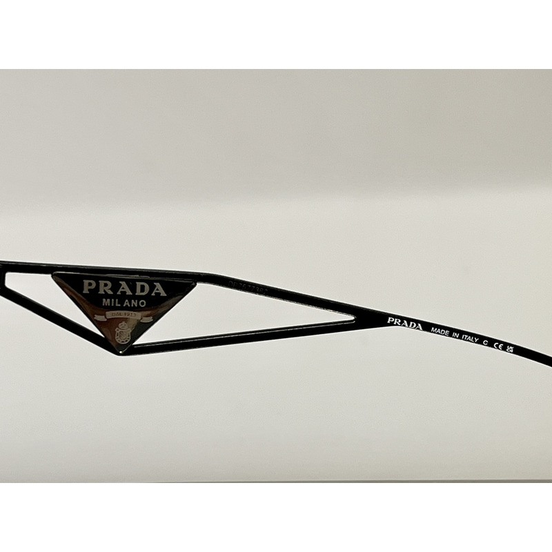 Pra*a grey pattern silver irregular ladies sunglasses