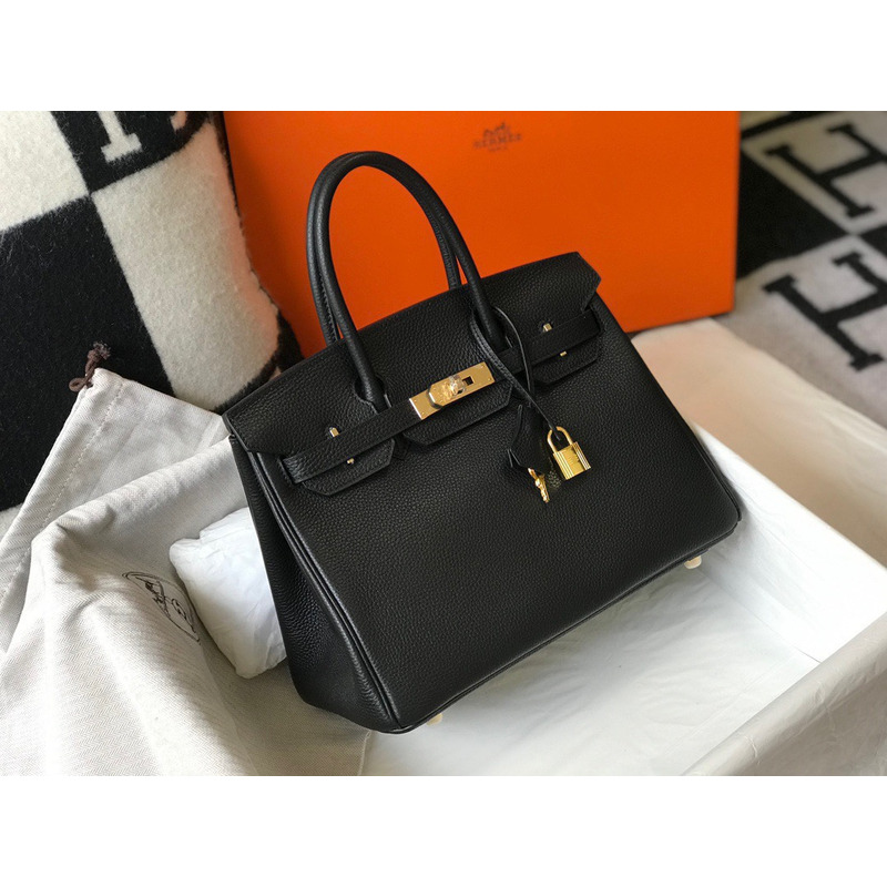 H**mes birkin 30 leather black