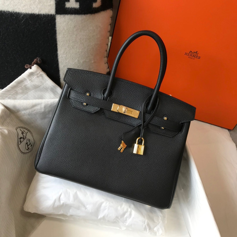 H**mes birkin 30 leather black