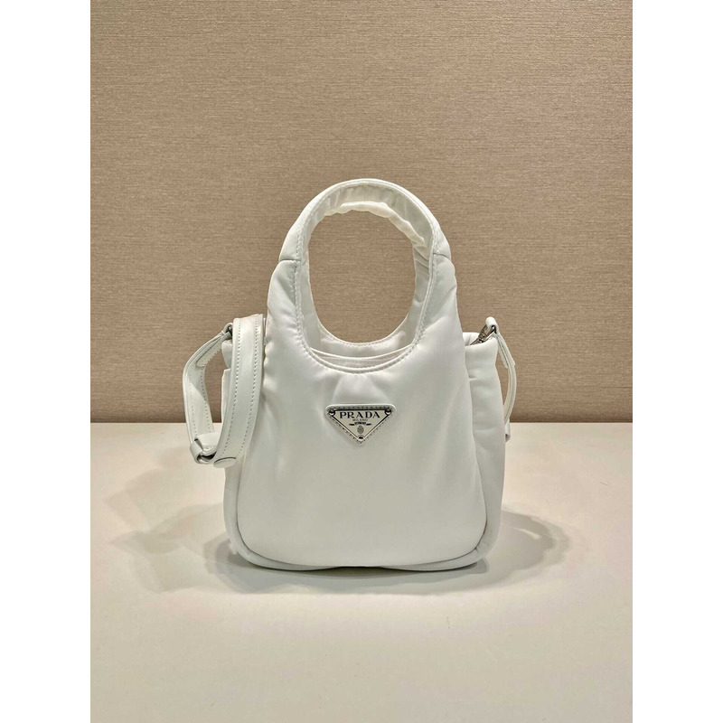 Pra*a soft medium tote nappa leather white