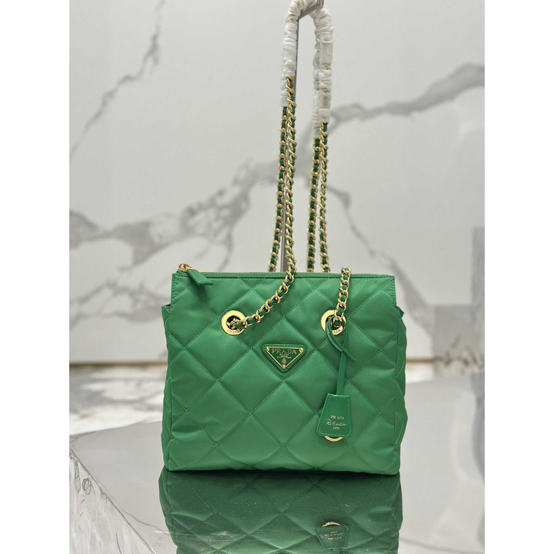 Pra*a re-nylon recycled nylon tote bag green