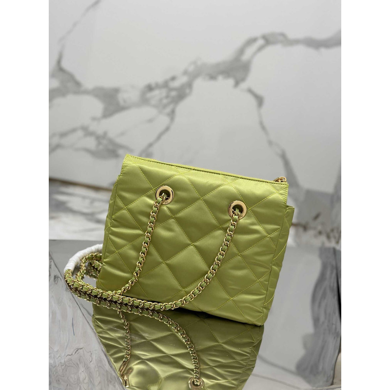 Pra*a re-nylon recycled nylon tote bag lime green