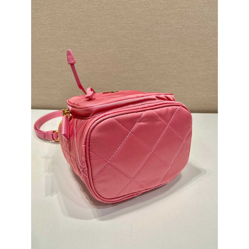 Pra*a re-nylon shoulder bag crabapple powder