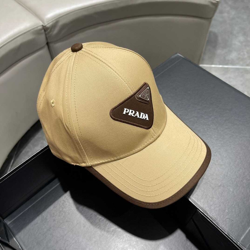 Pra*a baseball cap with logo beige