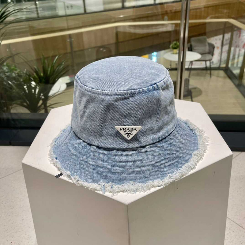 Pra*a denim bucket hat light blue