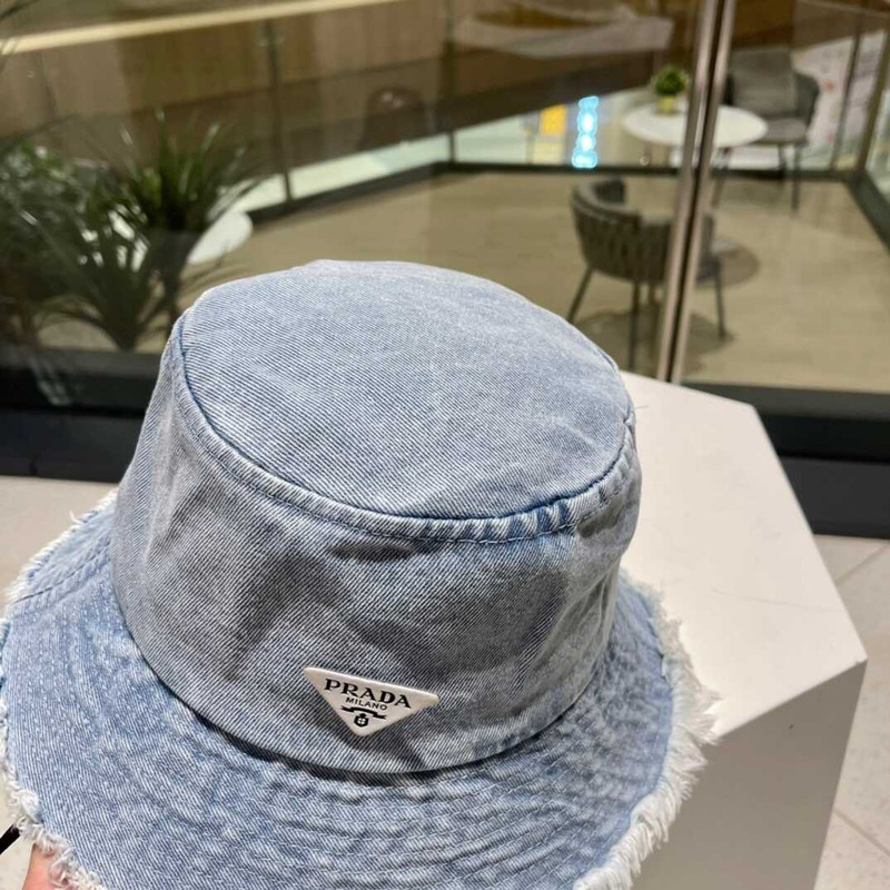 Pra*a denim bucket hat light blue