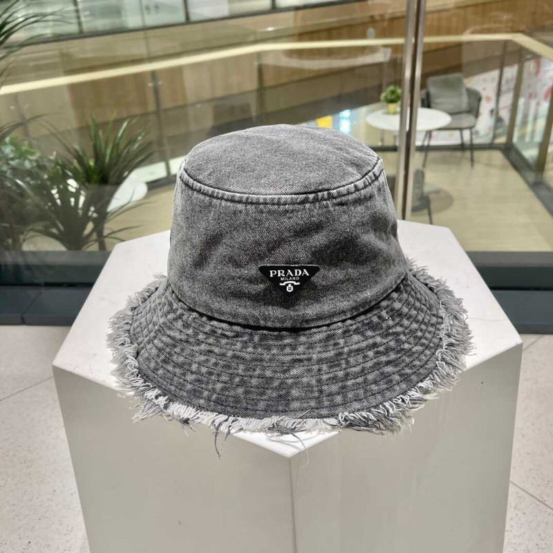 Pra*a denim bucket hat gray