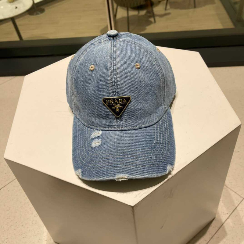 Pra*a denim baseball cap blue