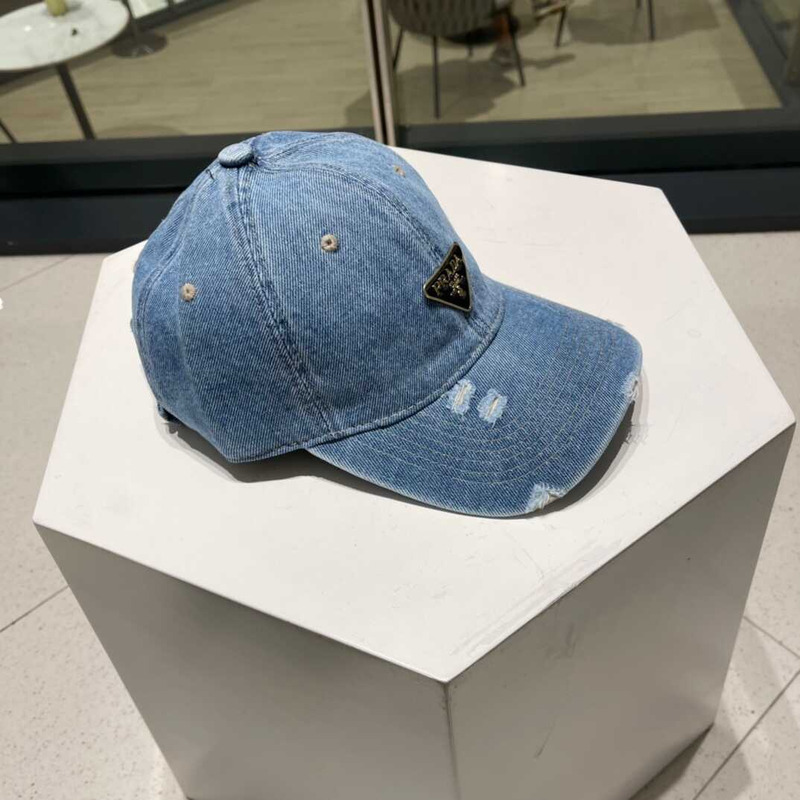 Pra*a denim baseball cap blue