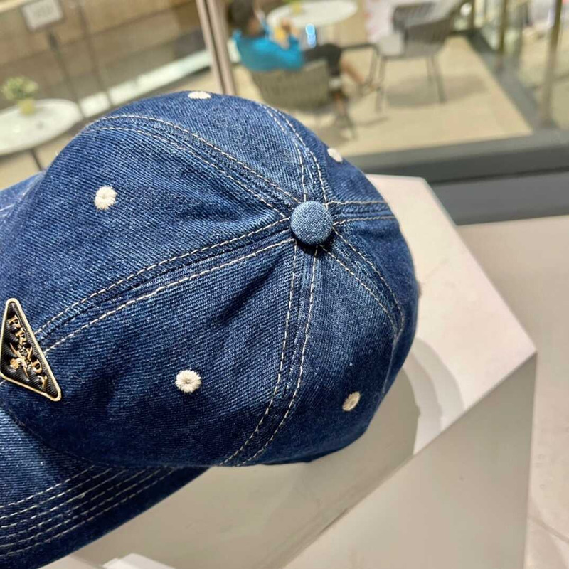 Pra*a denim baseball cap drak blue