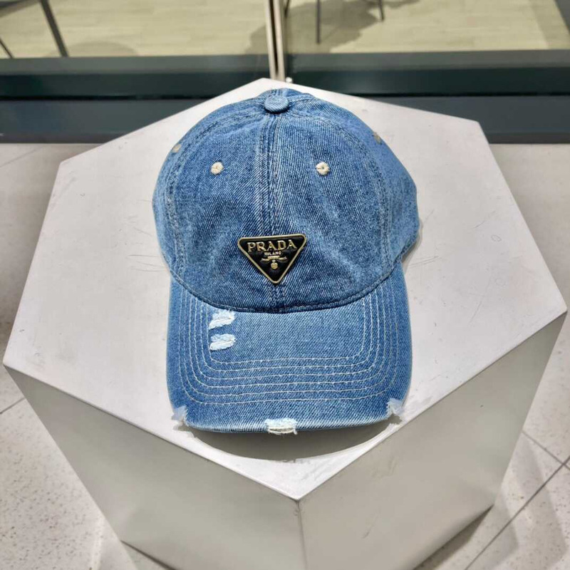 Pra*a denim baseball cap light blue