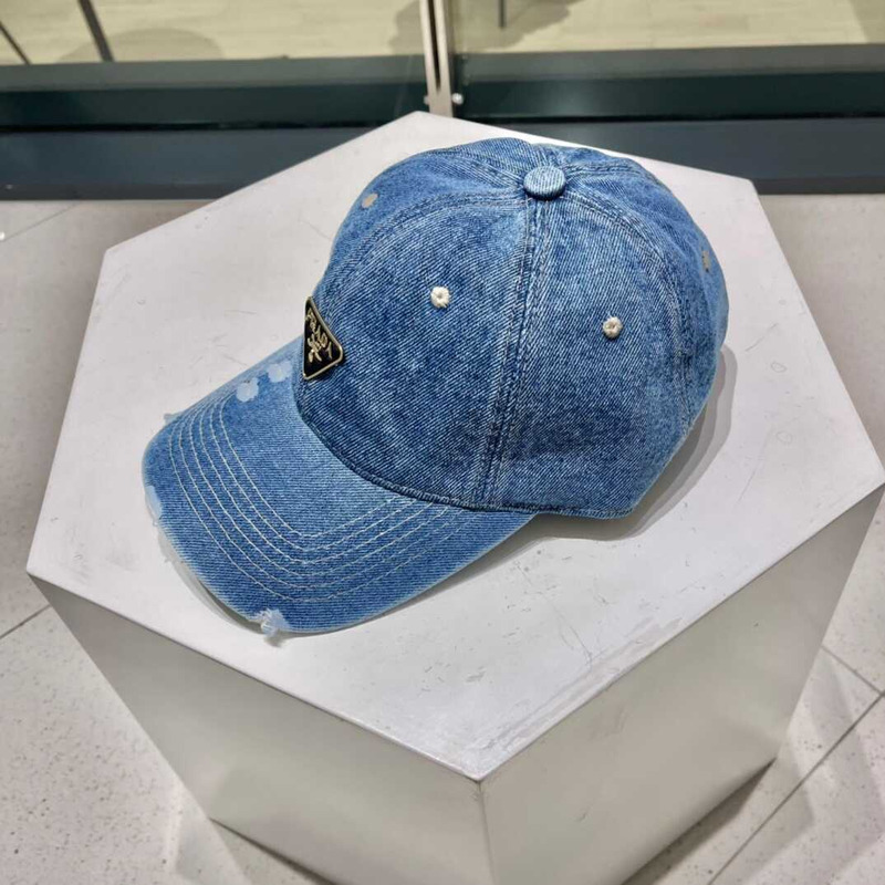 Pra*a denim baseball cap light blue