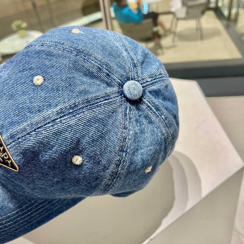 Pra*a denim baseball cap light blue