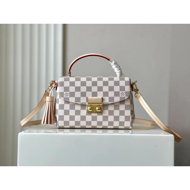 l**is V*t*n croisette shoulder bag damier azur