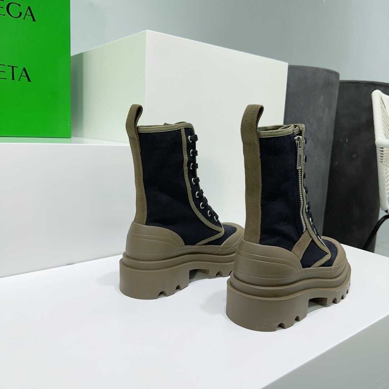 Bo*te*ga ve*ne*ta  lace-up boots dark green