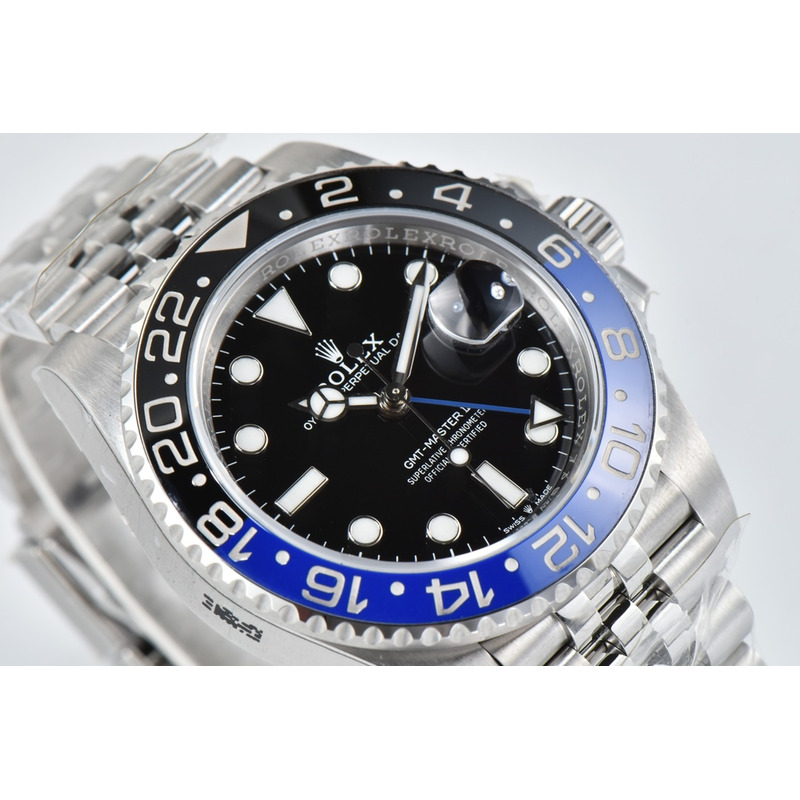 Rolex GMT-Master II \"Batgirl\" Stainless Steel Black Dial Jubilee Bracelet