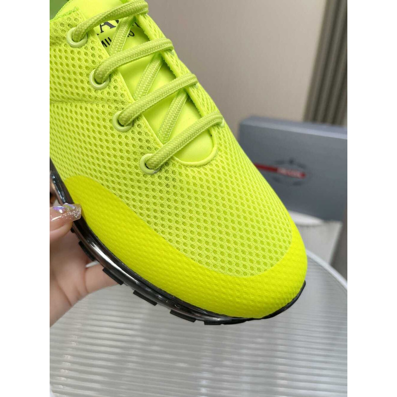 Pra*a collison cross low sneakers lime green