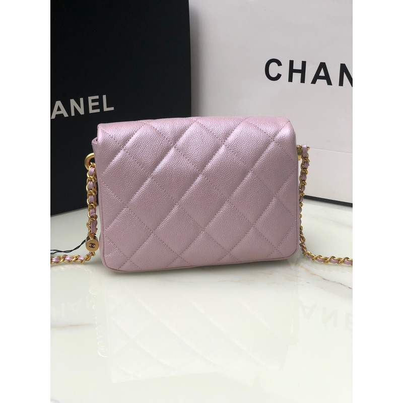 Ch*el classic flap mini square shoulder bag pink