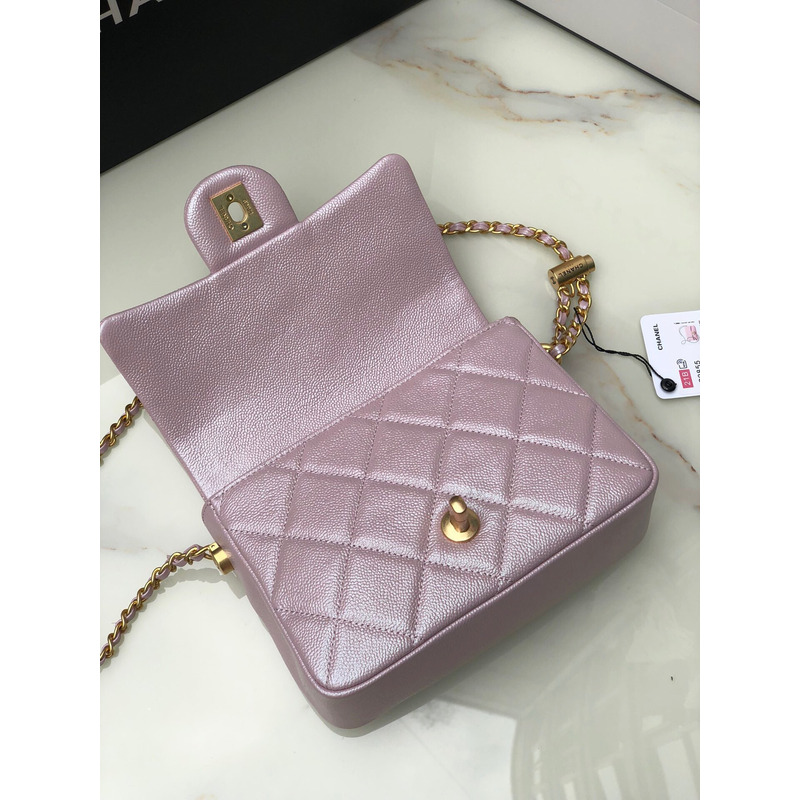 Ch*el classic flap mini square shoulder bag pink