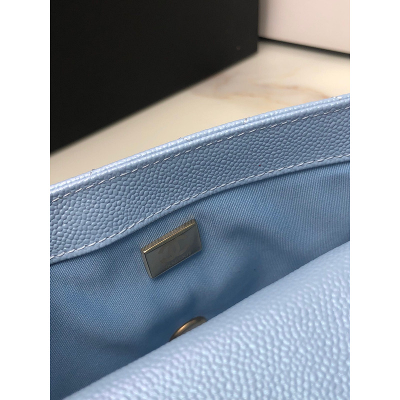 Ch*el classic flap mini square shoulder bag blue