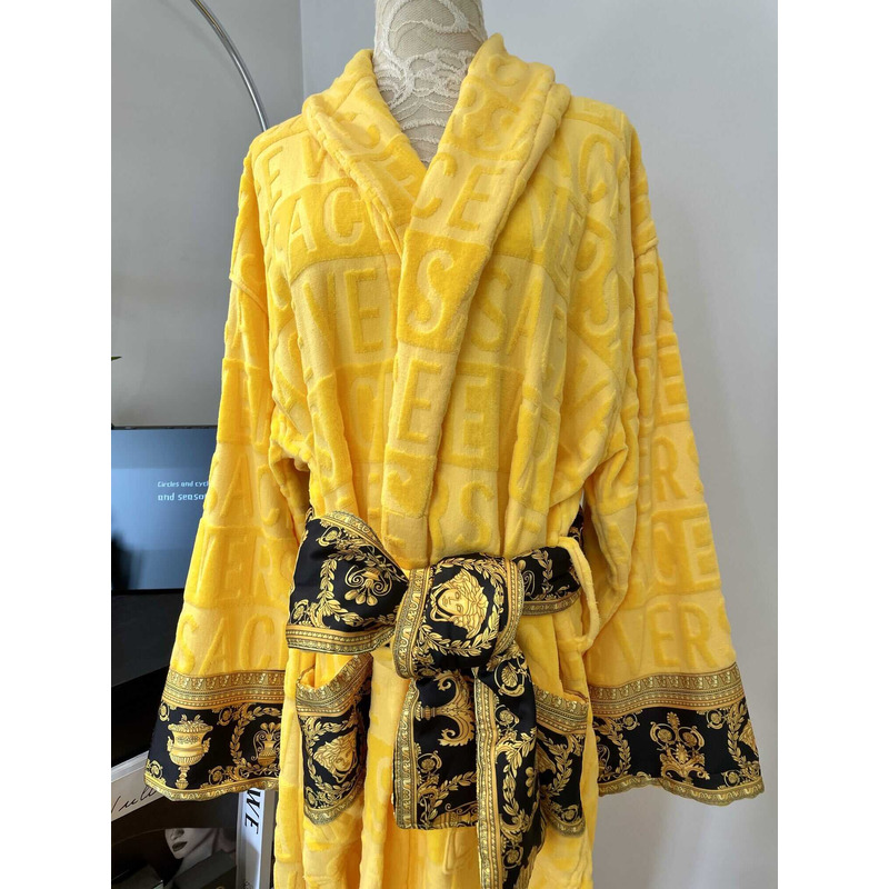 Versace Baroque Bath Robe Yellow