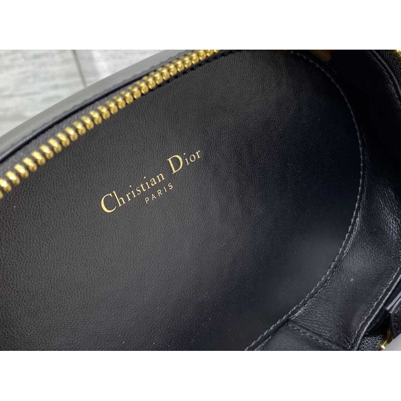 D*or cd signature oval camera bag latte calfskin black