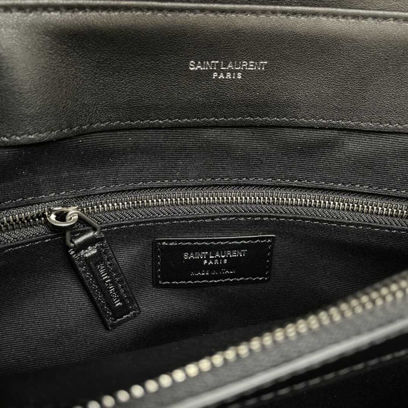 Saint Laurent Loulou Medium Bag In Quilted Leather Black