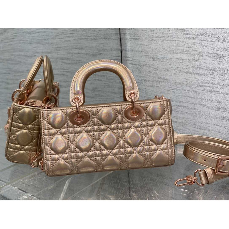 D*or small lady d-joy bag lambskin rose gold