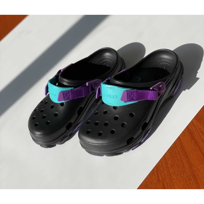 Crocs Classic All Terrain Sandals Black Purple Blue