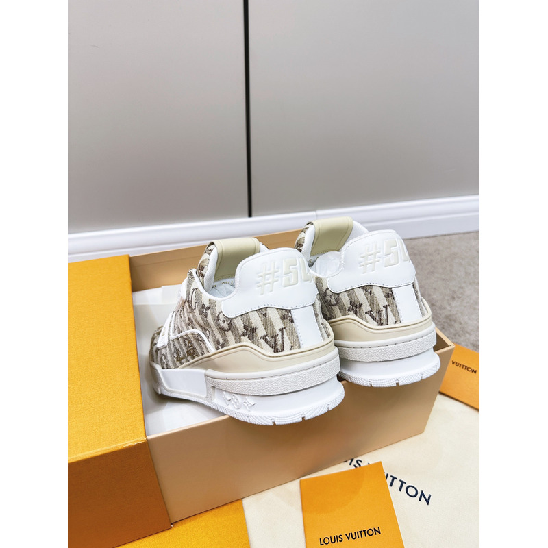 l**is V*t*n trainer stripe monogram white/beige