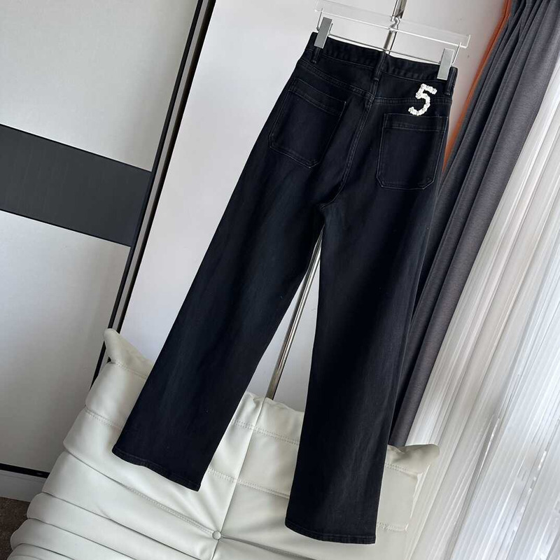 Ch*el pocket jeans black