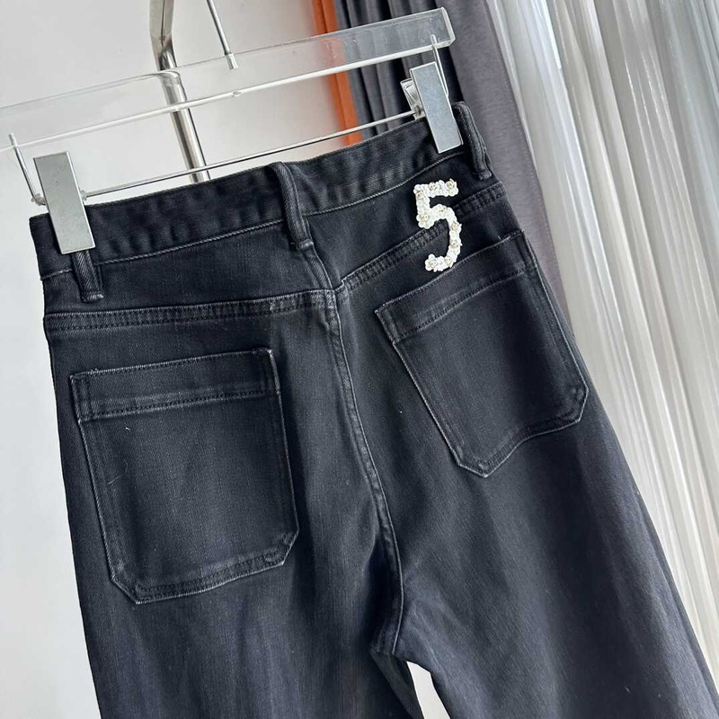 Ch*el pocket jeans black