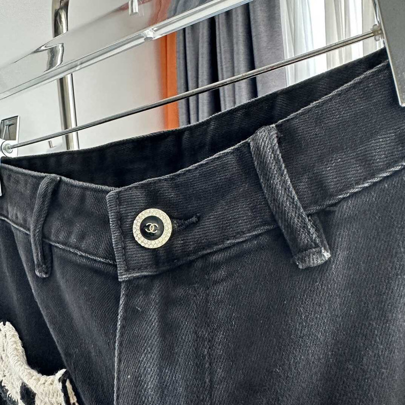 Ch*el pocket jeans black