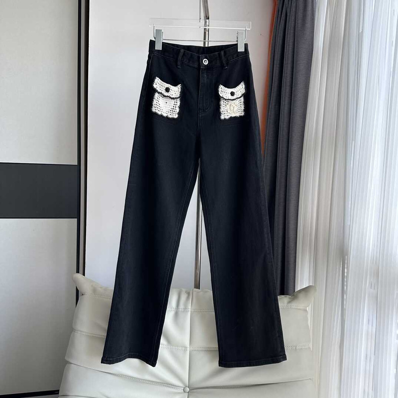 Ch*el pocket jeans black