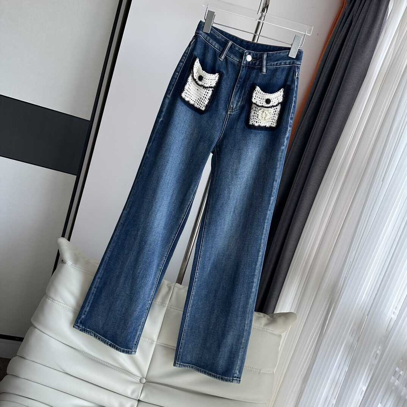 Ch*el pocket jeans blue