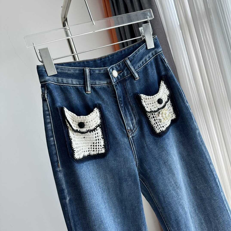 Ch*el pocket jeans blue