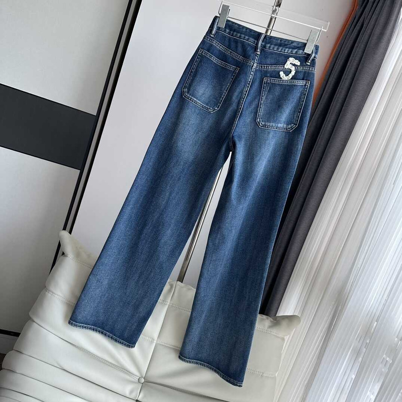 Ch*el pocket jeans blue