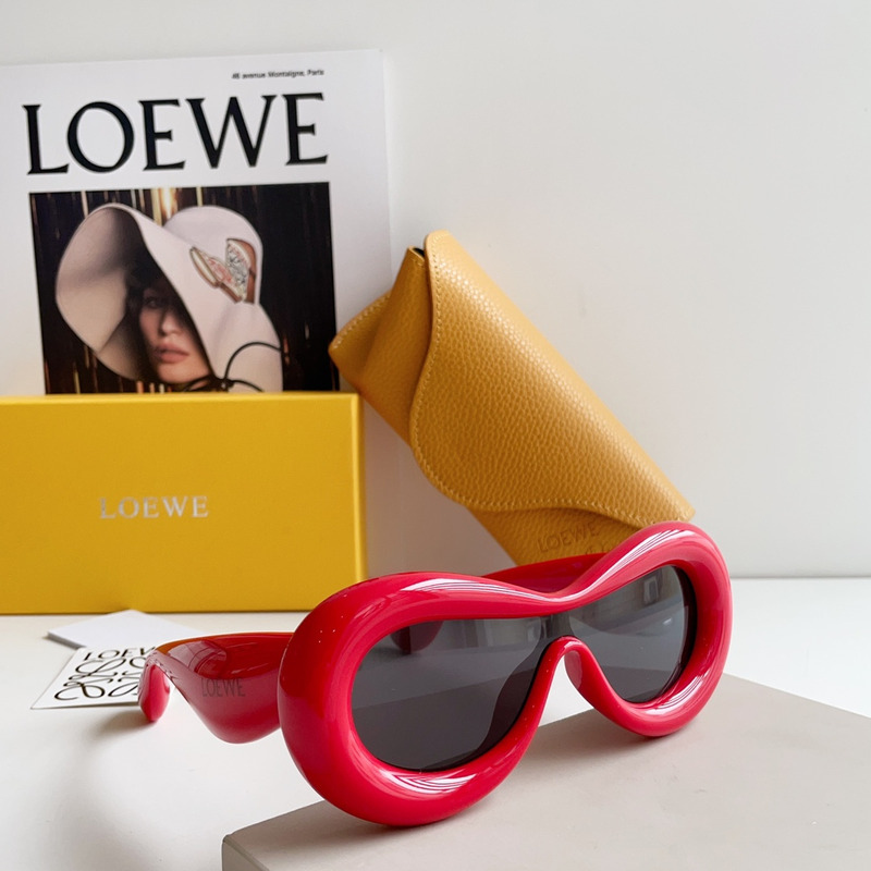 Loewe Retro Futurism Sunglasses-Red