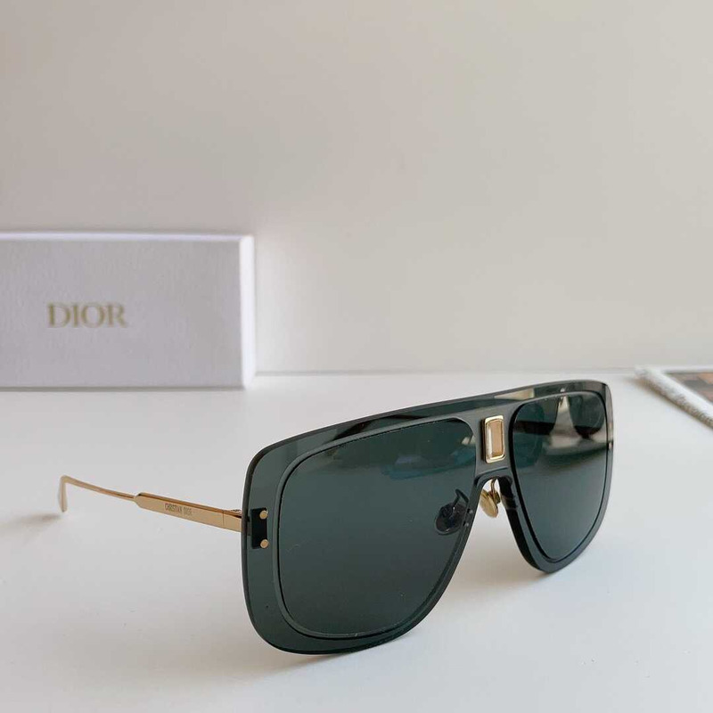 D*or ultraD*or muaviator-frame sunglasses with gold hardware