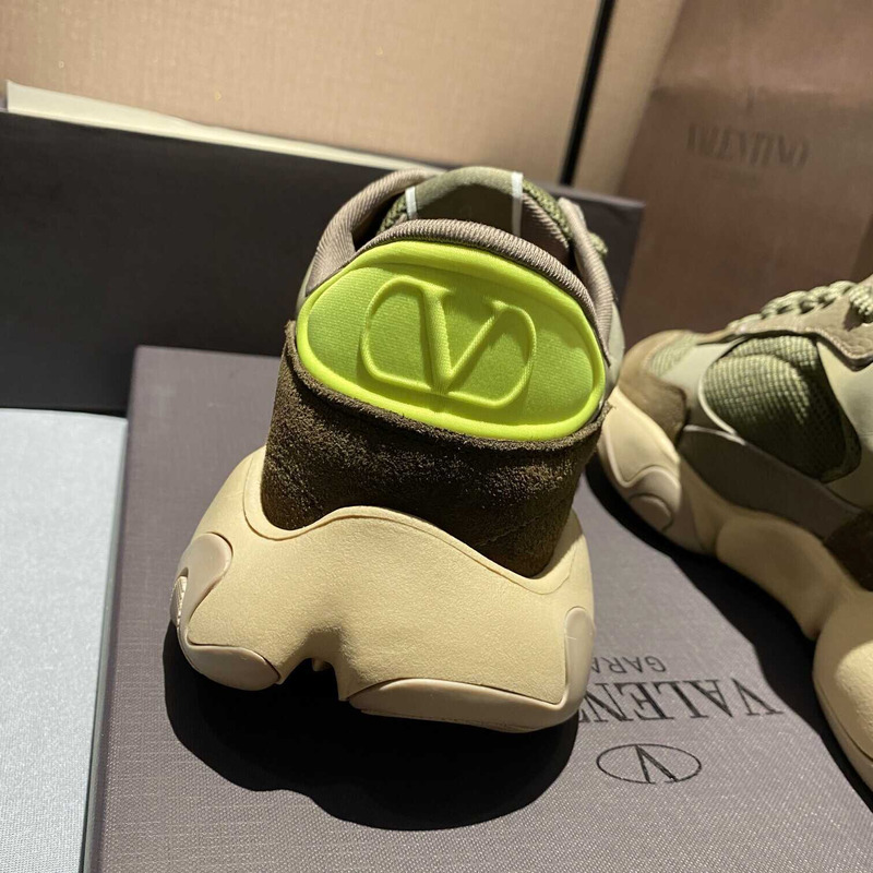 Valentino Garavani Army Green Bubbleback Sneakers