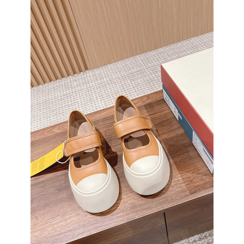 Marni Pablo Touch Strap Low Top Sneakers Brown