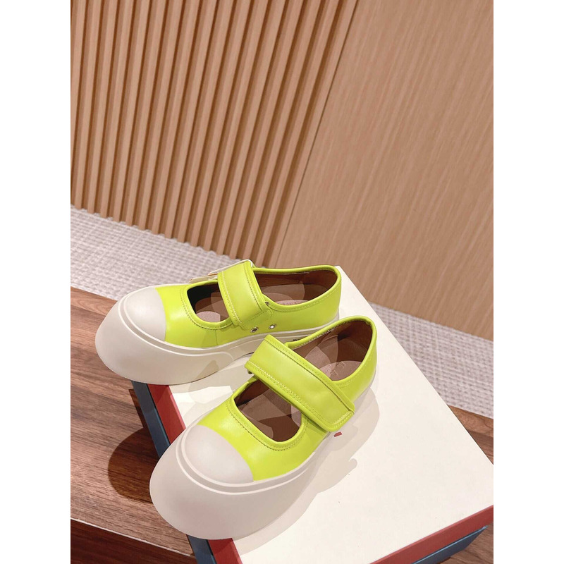 Marni Pablo Touch Strap Low Top Sneakers Yellow