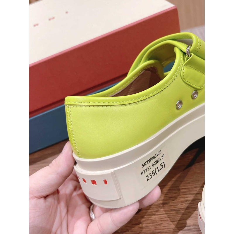 Marni Pablo Touch Strap Low Top Sneakers Yellow