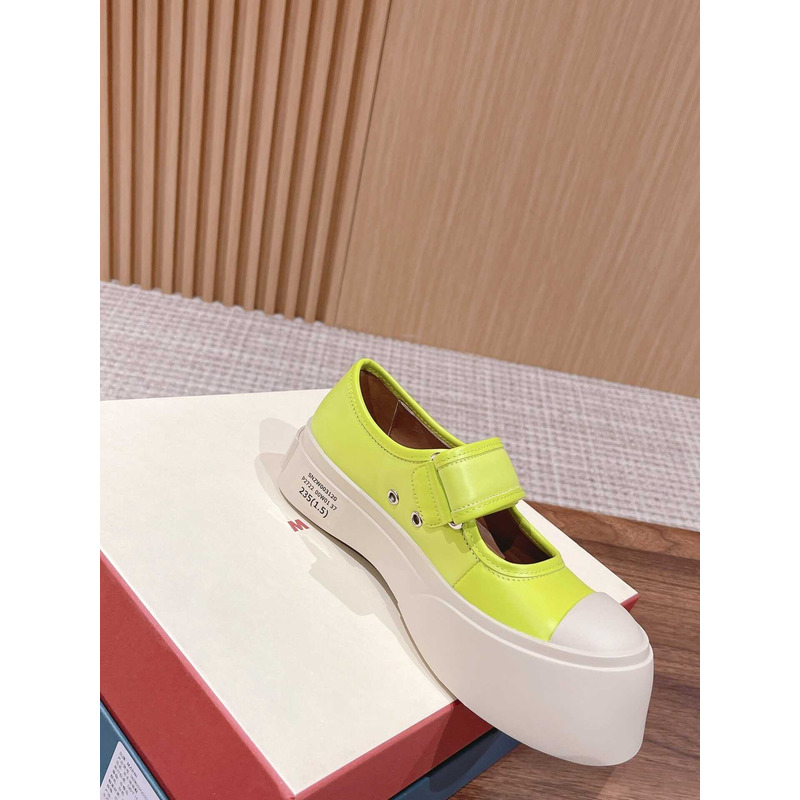 Marni Pablo Touch Strap Low Top Sneakers Yellow