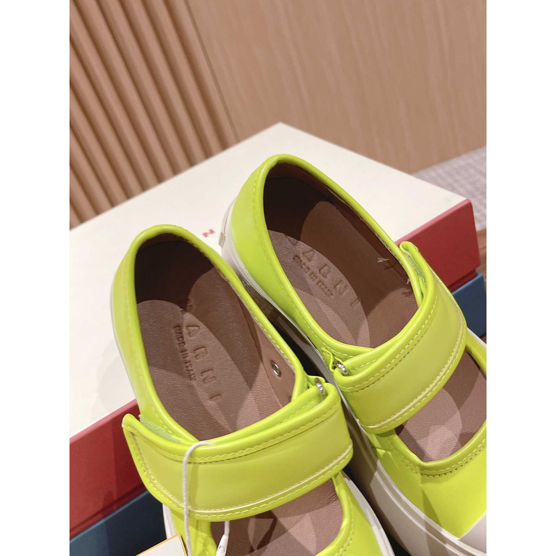 Marni Pablo Touch Strap Low Top Sneakers Yellow