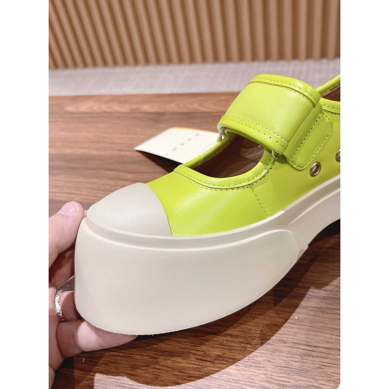 Marni Pablo Touch Strap Low Top Sneakers Yellow